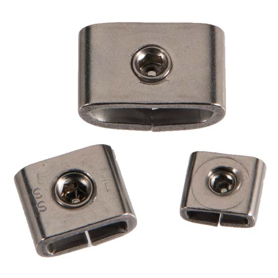 Stainless Steel Screw Buckles. Available in 3/8” to 3/4” Widths