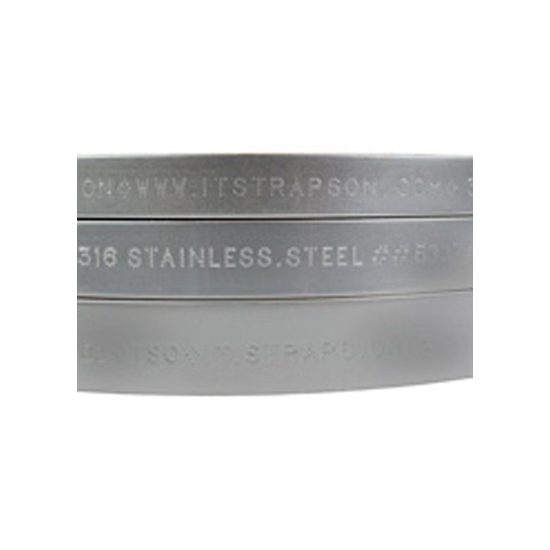 316 Stainless Steel Band. Available in 3/8" to 3/4" Widths